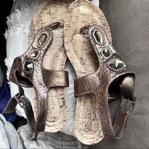 Gemstone Wedge Sandals 💎